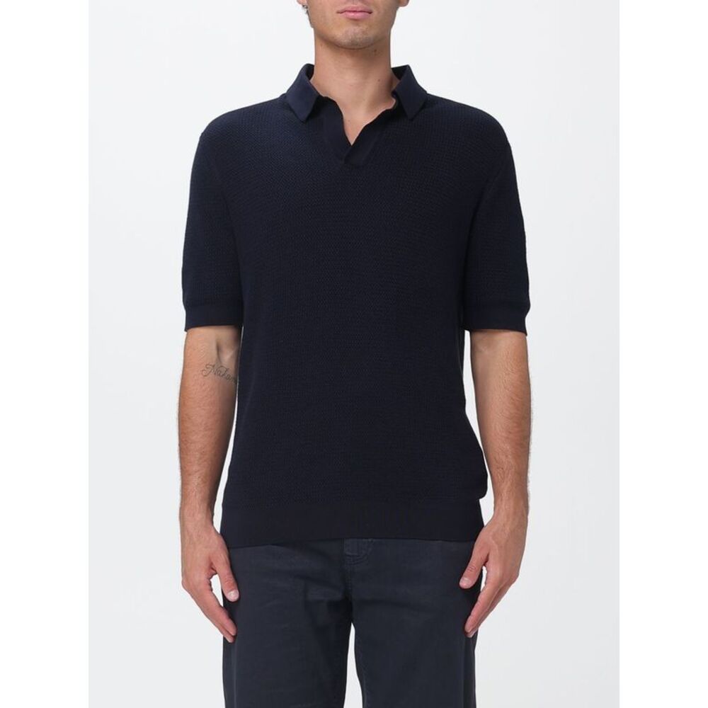 Zegna Polo Shirt Men Navy